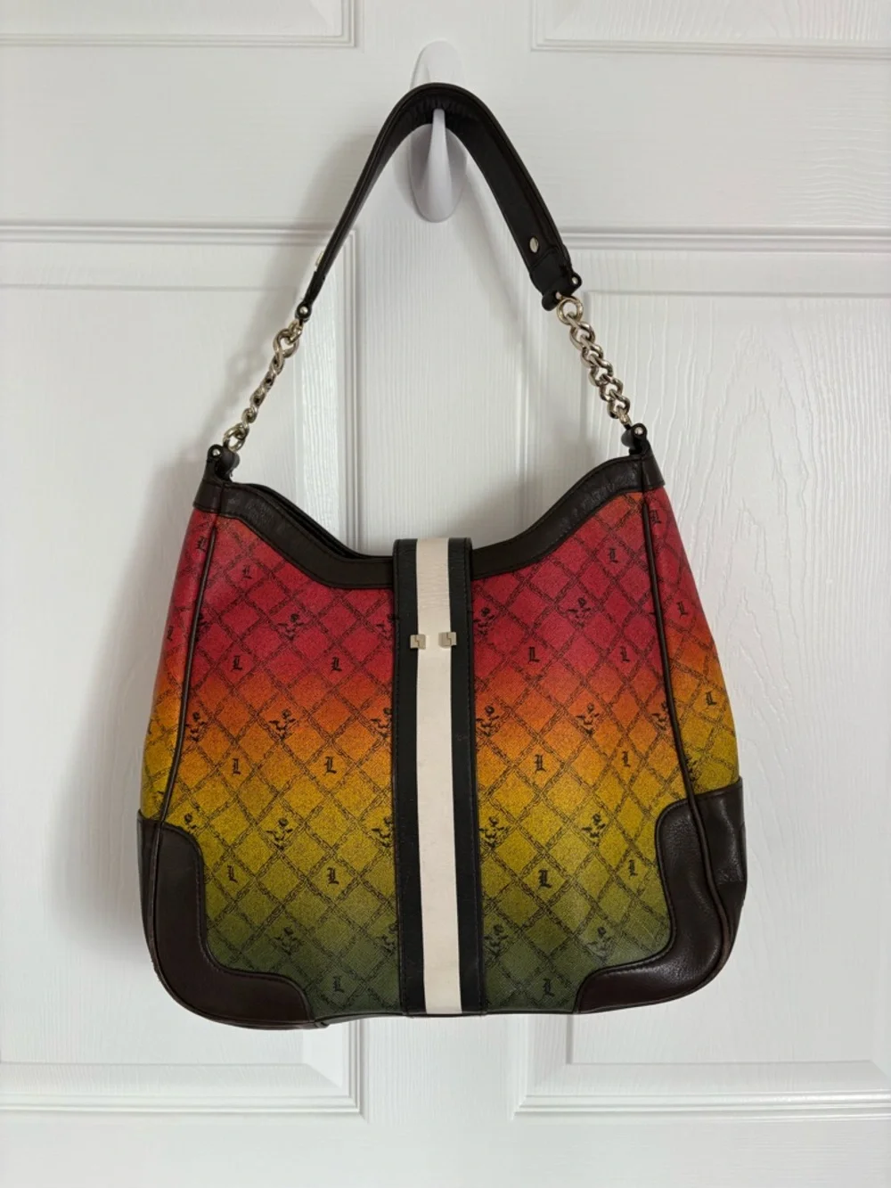 L.A.M.B. By Gwen Stefani No Doubt Rasta Commodore Hobo Handbag - Picture 2 of 12